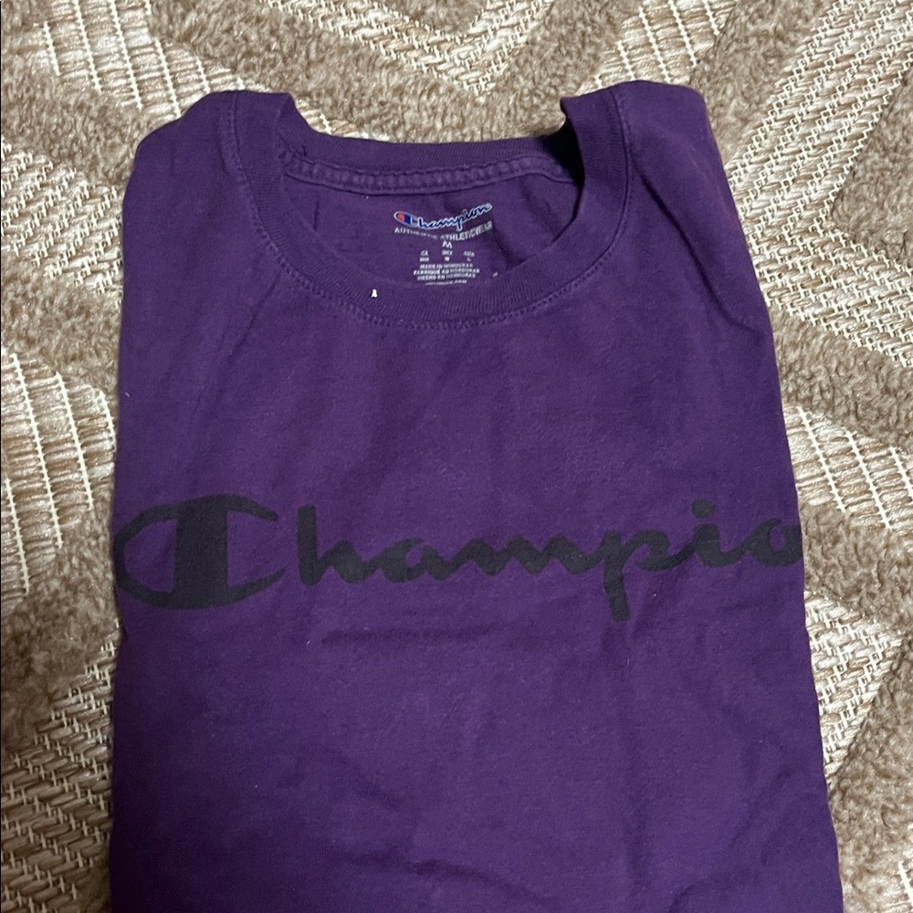 Champion Deep Purple Tee with Black Logo